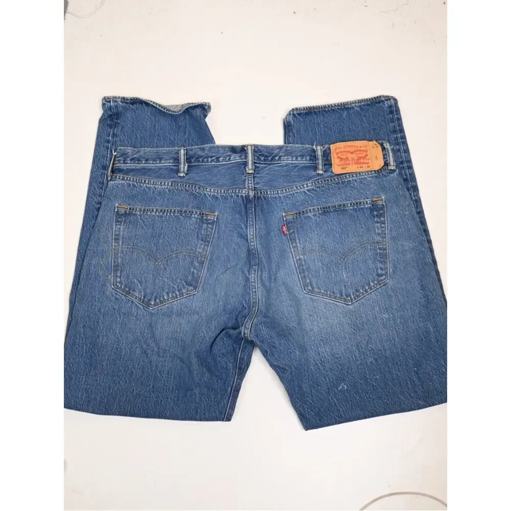 Levi's 501 Mens Straight Leg Button Fly Jeans 42x32